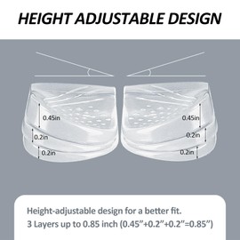 heqxwl 3 Layers Adjustable Heel Wedge Inserts for Supination & Over-Pronation，Corrective Insoles for Foot Alignment, Bow Legs, Knee Pain.