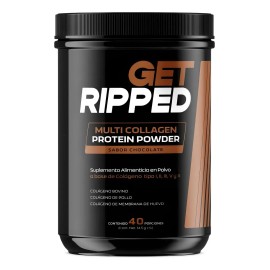 Mezcla De Colágeno Proteína En Polvo 40 Porciones Get Ripped Sabor Chocolate