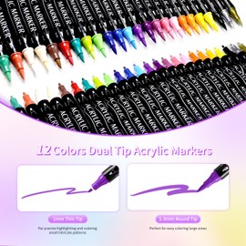 JODSONE 24PCS Nail Art Pens Set,Double-ended tip Acrylic Paint Nail Art Markers Polish Pen for 3D Nail Art, Drawing Painting Liner Brush for DIY Nail Art Beauty Adorn Manicure Tools