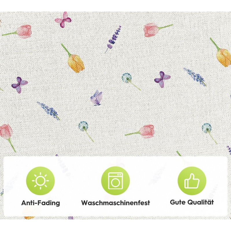Artoid Mode Flowers Tulips Lavender Cat Spring Table Linen, Kitchen