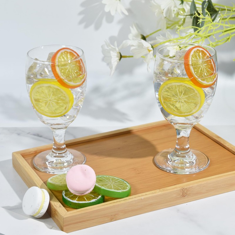 13.5OZ Water Goblets Set of 6, Clear Goblet Glasses Set