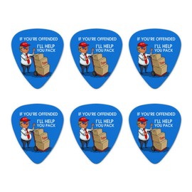Trump Offended Help You Pack Republican Funny Novelty Guitar Picks Medium Gauge - Set of 6