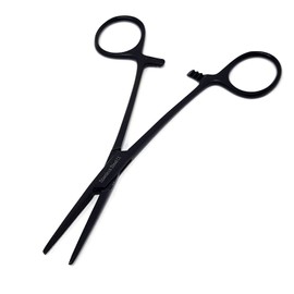 Dog Pet Ear / Nose Hair Puller Grooming Hemostat Locking Forceps Pliers, 5.5" (14cm), Straight (Black)