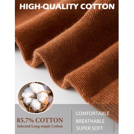 Josnown Crew Socks for Women, Thin Cotton Socks Womens Casual Soft Aesthetic Socks 5 Pairs