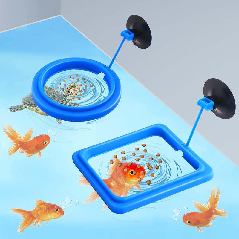 Fish Feeding Ring, 2 Pieces Fish Feeder Aquarium Turtle Tank