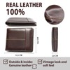 Sunolkie Leather Wallet with Coin Compartment and RFID Protection, Exquisite