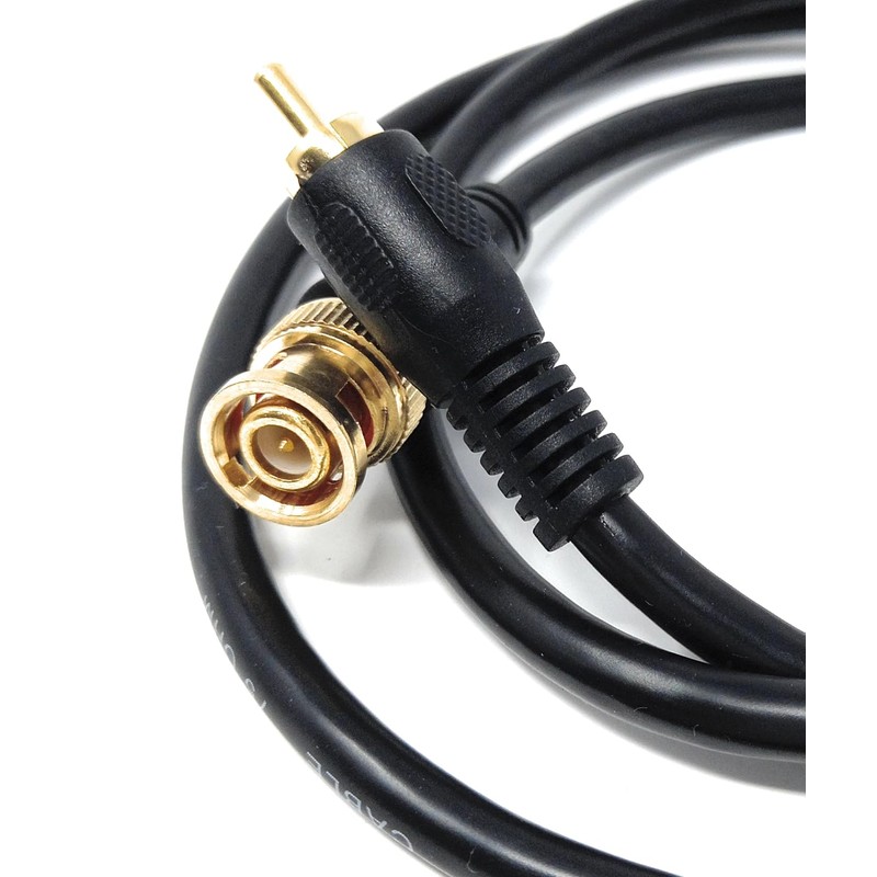 DRUT 1m BNC to RCA Phono Plug CCTV Cameras Coax