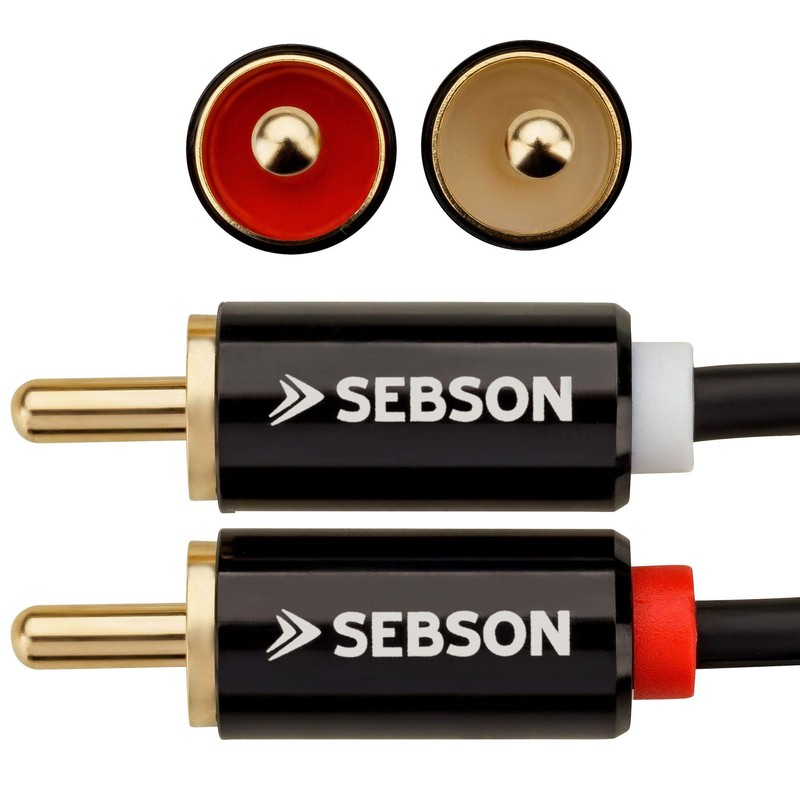 SEBSON Audio Cable 3 m Jack 3.5 mm to 2