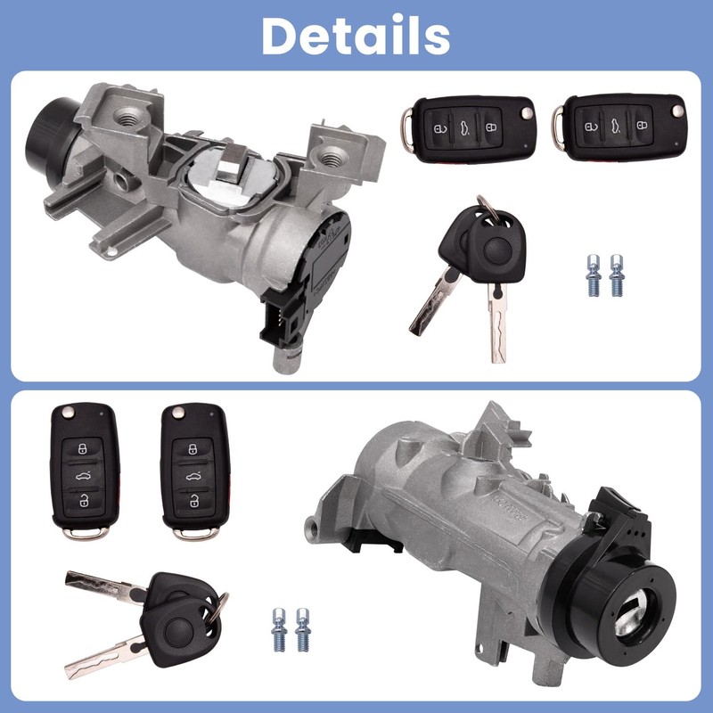 1K0905851 Ignition Switch Lock Cylinder Assembly with Intelligent Key Shell