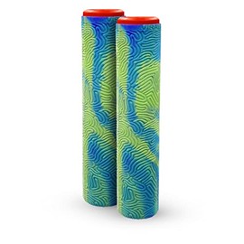 MGP MFX VIRAL Grind Grips - Stunt Scooter Handlebar Grips - Latex Free 180mm TPR Grind Grips Stunt Scooters and BMX Bikes (Blue/Lime)
