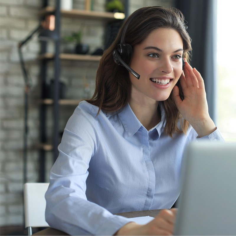 CSL - Headset kabellos mit Ladestation - Bluetooth PC Headset