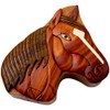 Horse - All Natural Wood Intarsia Puzzle Box - Handcrafted