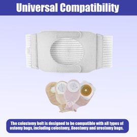 JLFDLLYYZQ Ostomy Belt, Adjustable Ostomy Support Belt, Ostomy Belt, Universal Ileostomy Colostomy Belt Protector, Ostomy Bag, Colostomy Ileostomy Surgery, Ostomy Accessories (S)