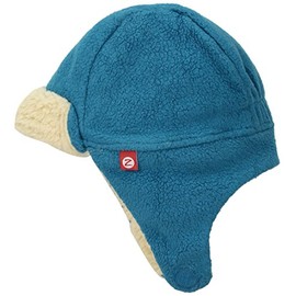 Zutano Girls' Cozie Fleece Furry Trapper Hat, Pagoda, 3T