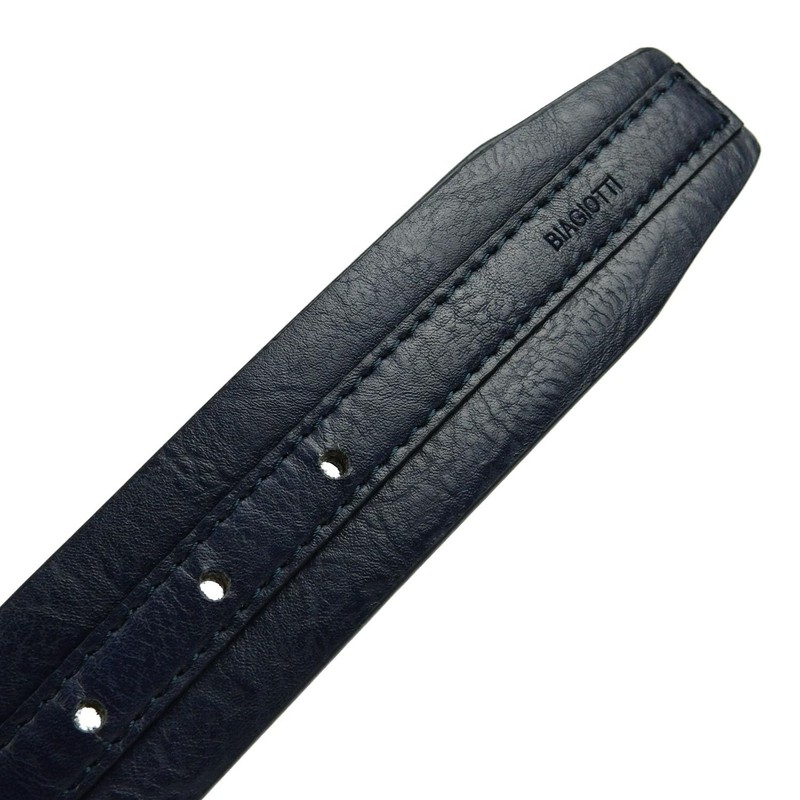 BIAGIOTTI Men's Belt Outer PU Leather Lining, Can Be Shortened