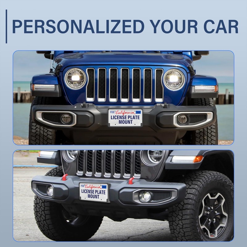 GRUOIZ Quick Install Front License Plate Holder Compatible with 2016