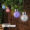 U-Vathing Solar Garden Lights Outdoor, Glass Globe Hanging Lights, 6-Pack,
