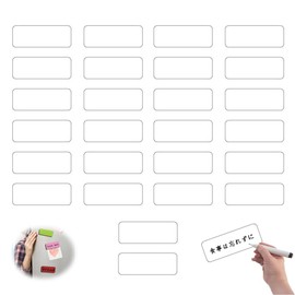 FUGSHIYI Magnetic Sheet, Whiteboard, Magnets, 3.1 x 1.2 inches (8 x 3 cm), Magnetic Sheet, Nameplate, Sheet, Strong, Refrigerator Labels, Magnets, Write on Magnets, Office Warehouse, School, Schedule