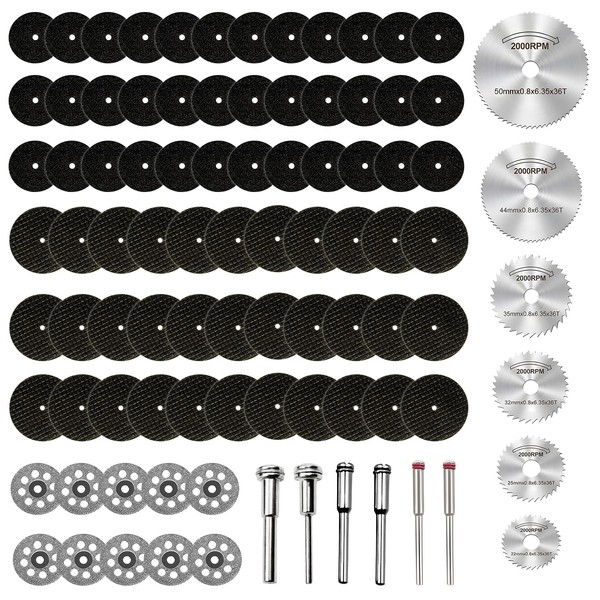 88 PCS Drill Cutting Discs for Rotary Tool,HSS Circular Saw