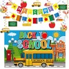 Back to School Decorations, Welcome Garland Banner, School Bus Backdrop,