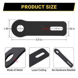 Ham Antenna Ditch Bracket Extension, Antenna Ditch Bracket Extension Compatible with Most Manufacturers Ditch Light Brackets, Ditch Light Extension Bracket