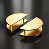 HMXBTO Half-Round Pull Handle, Double-Sided Heavy-Duty Aluminum Push-Pull Handle, Commercial-Grade