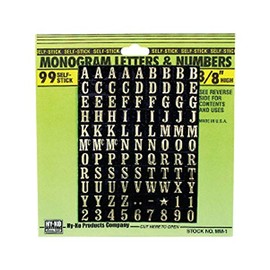 Hy-Ko 3/8 in. Gold Polyester Self-Adhesive Letter and Number Set 0-9, A-Z 1 pc.