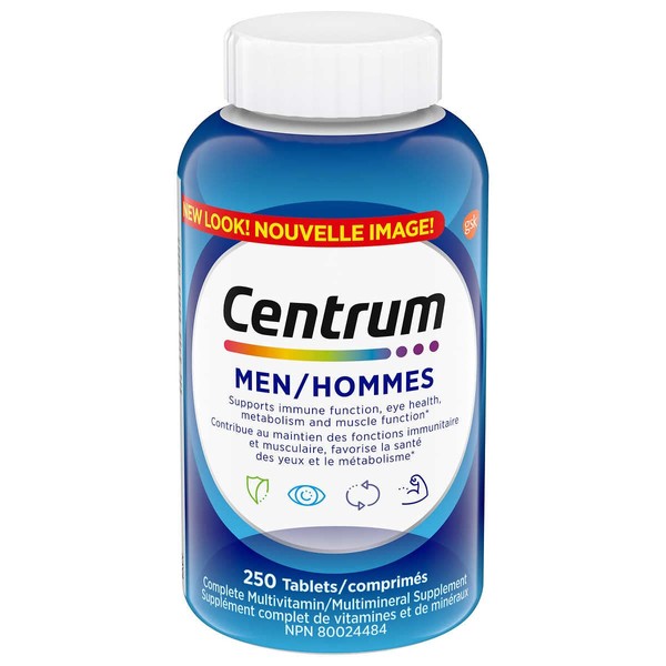 Centrum Multivitamin/Mineral for Men, 250 Tablets