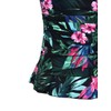 Hilor Women's 50's Retro Ruched Swimwear Tankini Tops with Ruffle