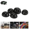 50pcs Cable Clip 3 Hole Silica Gel AntiCorrosion Black Adhesive