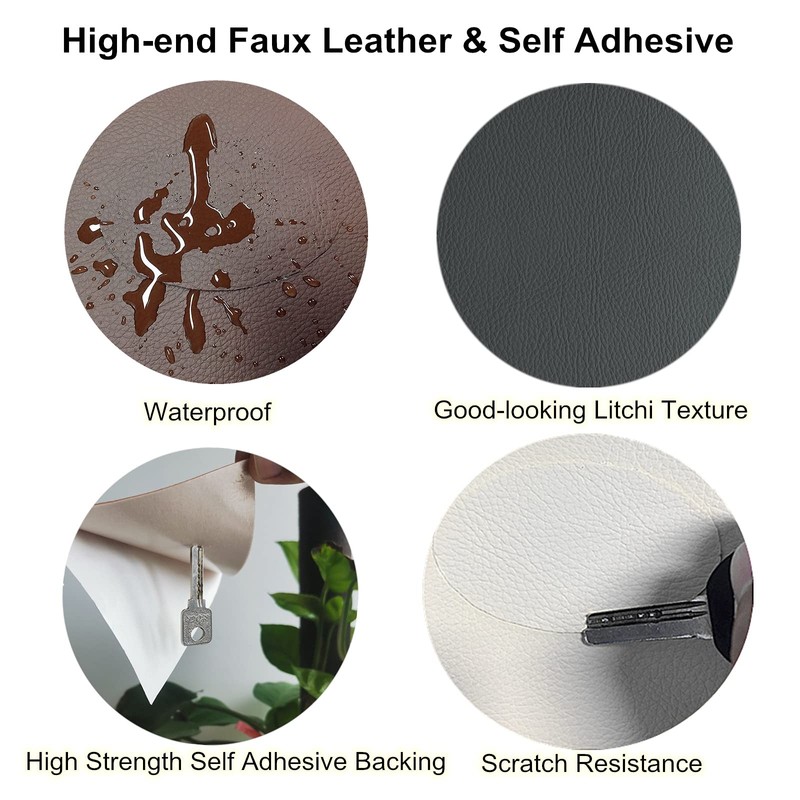 ILOFRI Leather Repair Patch Tape 3x60 inch, Strong Adhesion Backing