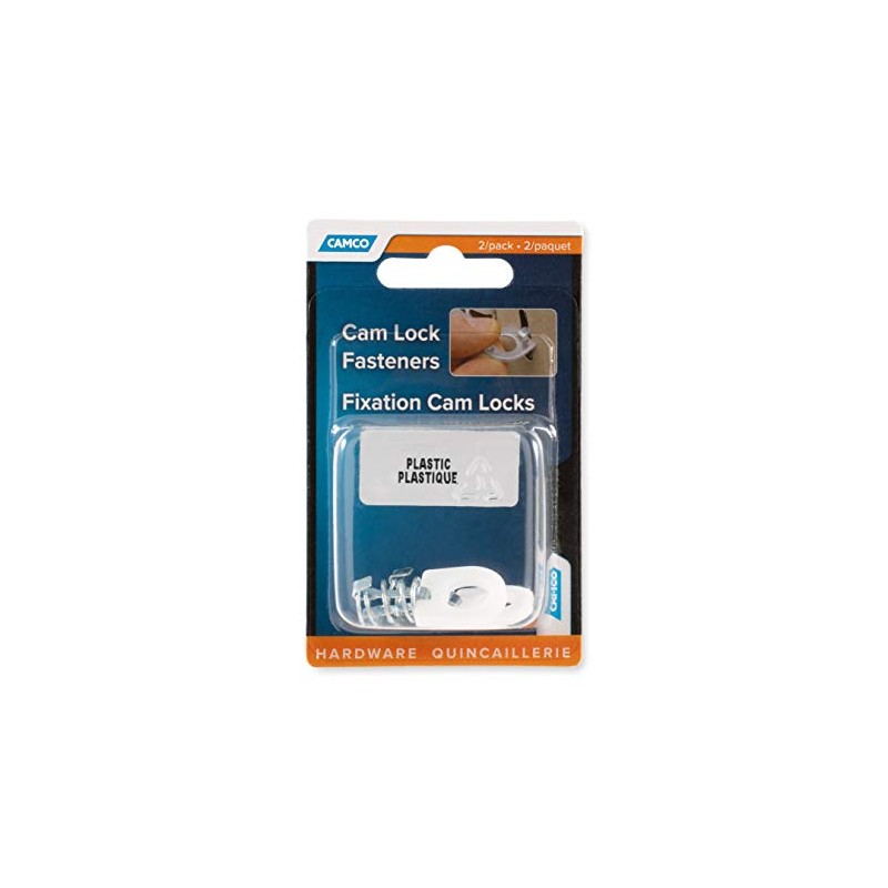 Camco 09203 Camloc Plastic Fastener - 2 Pack , White
