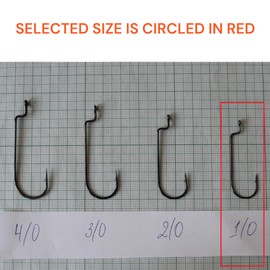 PRO FILSTAR Offset Hook Set of 12 N1/0 - Worm Hooks - Cheburashka Hooks - Dropshot Hooks - Jig Hooks for Rubber Fish Assembly - Jig Head - Fishing Hooks Sport Set - Zander & Pike & Trout Fishing Hooks