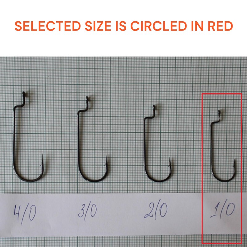 PRO FILSTAR Offset Hook Set of 12 N1/0 - Worm