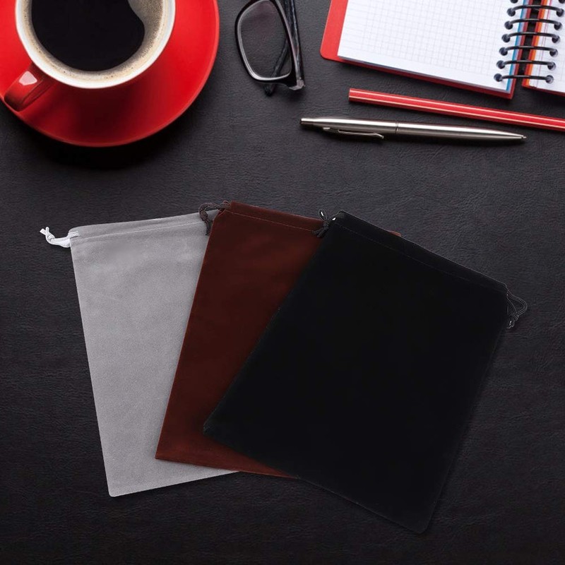 Velvet Gift Bags with Drawstrings, 3PCS Small Drawstring Bag Gift