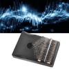 Black 17 Key Kalimba with Tuning Wrench Portable Interesting Wooden