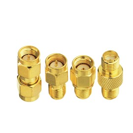 Eightwood RP SMA Adapter Wifi Antenna RPSMA Adapter SMA to RP SMA Kit 4 Type Compatible for Wifi Card Wifi Aerial Wireless PCI Cards Wirelesse Router Bluetooth ZigBee