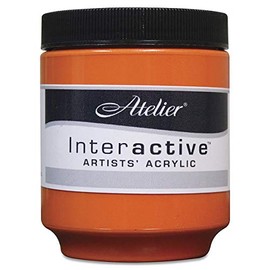 Chroma Atelier Interactive Acrylic - 250 ml Jar - Transparent Orange