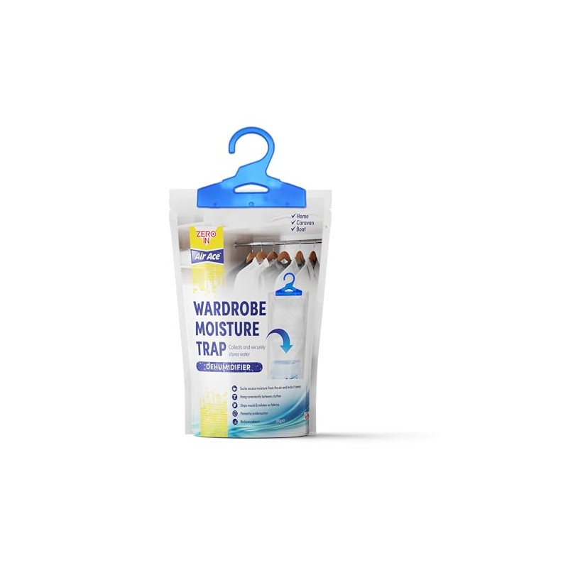 Zero In Wardrobe Dehumidifier - 300g | Moisture Absorber &