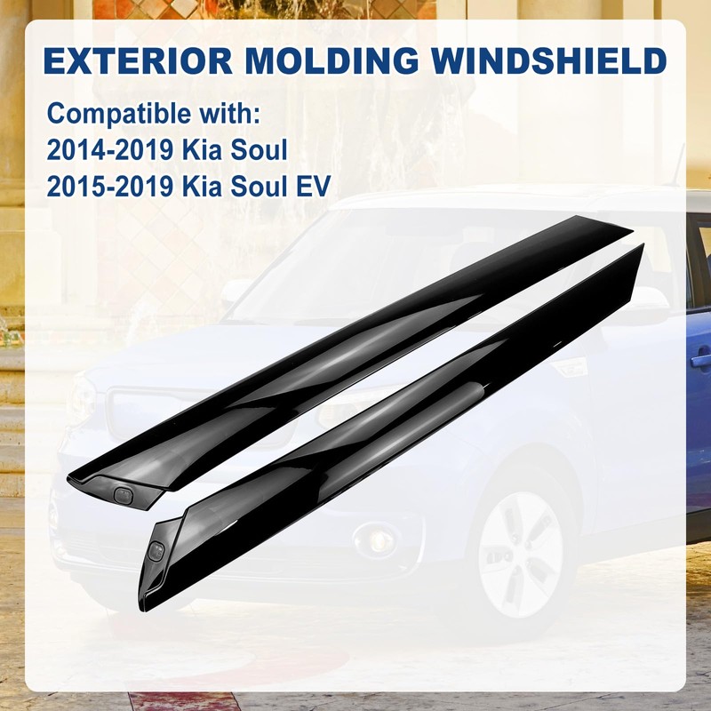 Exterior Molding Windshield A Pillar Outer Trim Garnish Driver Passenger