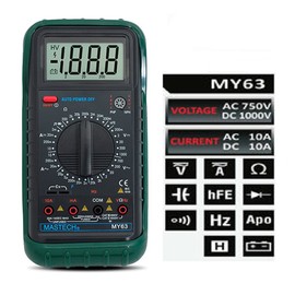 GOFO Jump 2000 Counts Digital Multimeter DMM w/Temperature Capacity and hFE test meter Ammeter Megohm Meter