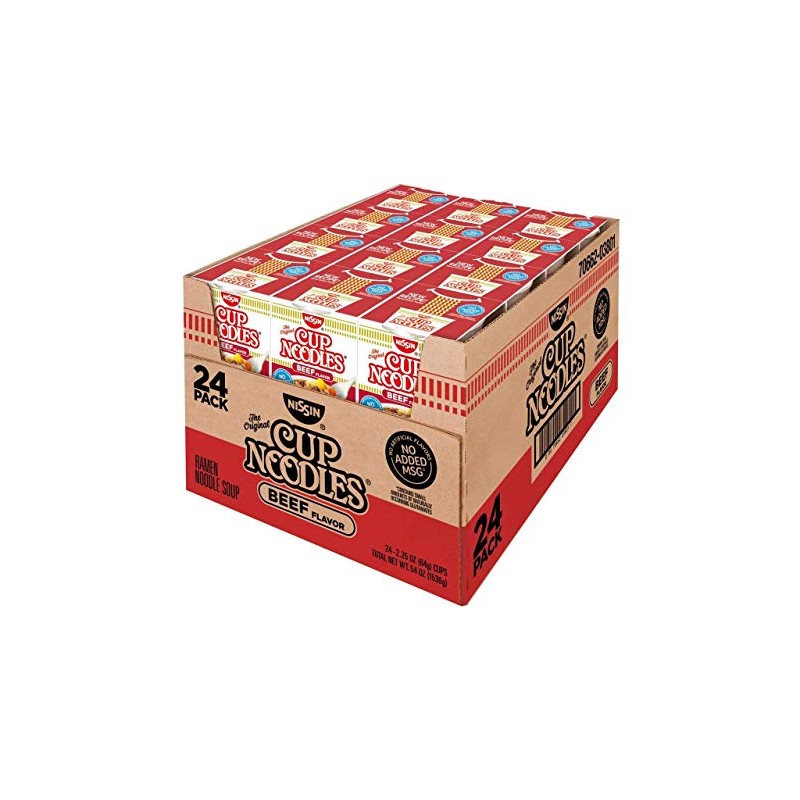 Product of Nissin Cup Noodles Beef Flavor Soup, 24 pk./2.25