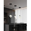 Crystal Pendant Light for Kitchen Island,Black Chandelier Lights Fixture, Hanging