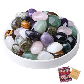 Gemstones for children, 400 g, tumbled stones, crystals, lucky stones for children, party bag, guest gift, children's birthday, treasure hunt, 1.5 - 2.5 cm, irregular gemstone