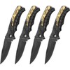 Tactical Folding Pocket Knife 2.56" Black Stainless Steel Blade Camo