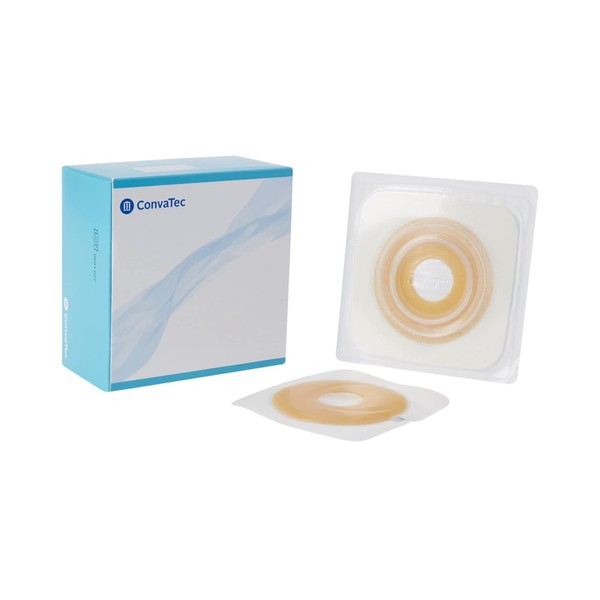 ConvaTec 411805 SUR-FIT Natura Moldable Technology Stomahesive Skin Barrier with Mold-to-Fit Opening and Hydrocolloid Tape Collar, White, 2-1/4" Flange, 1-1/4" - 1-3/4" Stoma Opening, Pack of 10