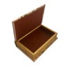 Vintage Fairy Book Box Leather Over Wood Secret Storage Box