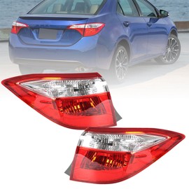 labwork Driver Passenger Side Tail Lights Replacement for 2014 2015 2016 Toyota Corolla Rear Tail Lights Brake Lamp Assembly Left & Right Side 8155002751 8156002751