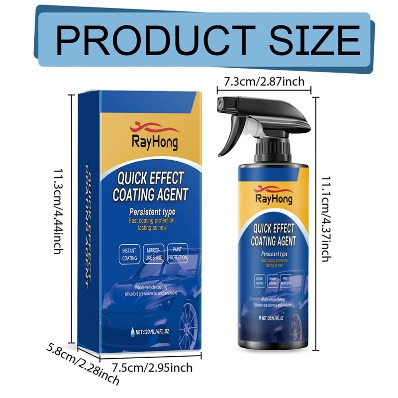 Car Coating Spray,Quick Effect Coating Agent,Car Scratch Wax Polish Spray