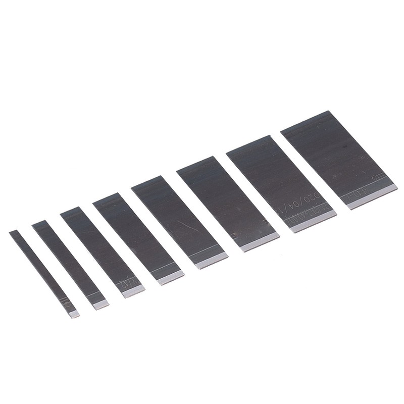 8pcs Leather Blades Different Sizes Steel Scraper with Storage Box